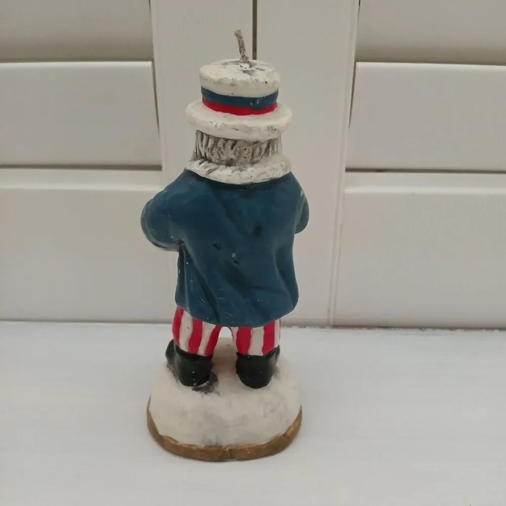 Patriotic Uncle Sam Santa Claus fourth of July Independance Christmas Candle - Picture 5 of 13